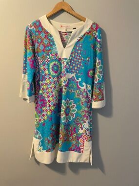 Jude Connally multicolored tunic dress. size:M